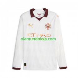 Camisola Manchester City Homem Equipamento Segundo 2023-2024 Manga Comprida